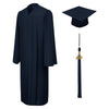 Matte Navy Blue High School Graduation Cap and Gown - Graduation Cap and Gown