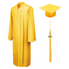 Matte Gold High School Graduation Cap and Gown - Graduation Cap and Gown